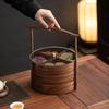 North American Black Walnut Three-Tier Food Container