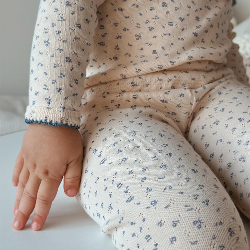 Cotton Floral Pajama Set Girls A-Grade Soft Breathable Sleepwear Toddler Lounge Wear