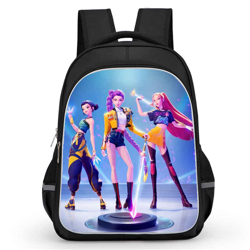 Cartoon School Bags For Boys Girl,16In School Backpack With Double Zipper Pocket,K-Ppop Kids Bags For Pupil Students, Best Gift