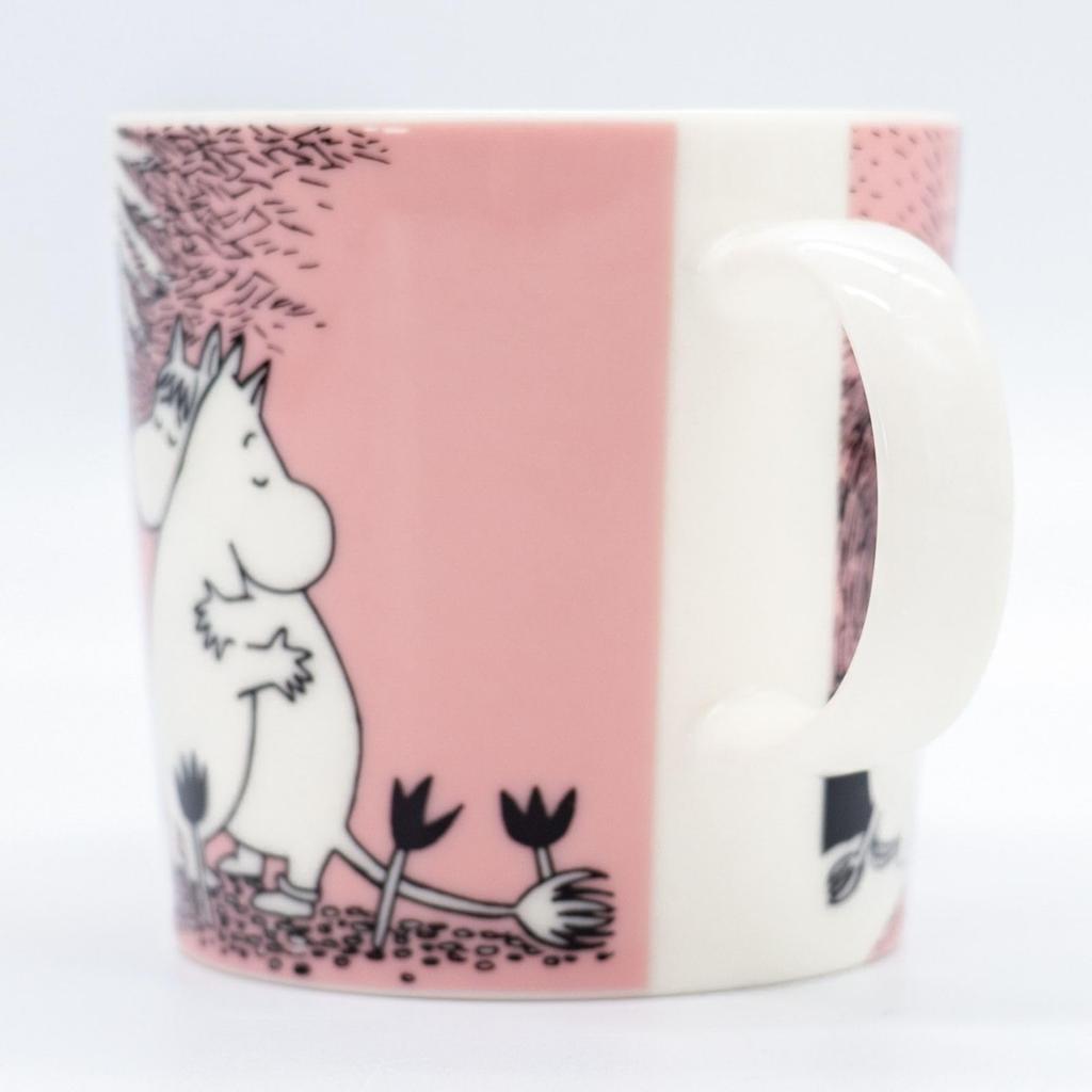 [Официальный импорт] Кружка Moomin Classic LOVE, 30-летний юбилей, Можно использовать в микроволновой печи и посудомоечной машине, Издание к 80-летнему юбилею, В подарочной упаковке, Розовый, 0,3 л