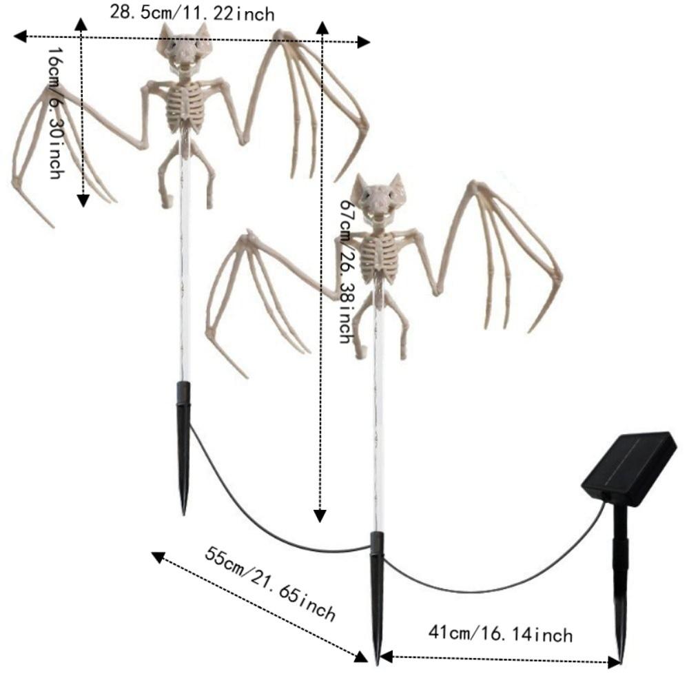 Stick-in-the-ground Halloween Bat Solar Light Waterproof Festival Decorative Light Lawn