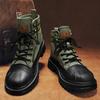 Мужские ботинки холщовые новинка зимние повседневные туфли роскошные до щиколотки платформа для пешего туризма безопасность мотоциклетные челси тактические ковбойские боевые
