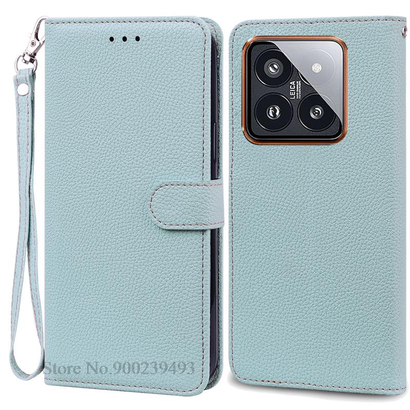 Чехол Mi 14 Mi14 Xiaomi14 Pro для Xiaomi 14, кожаный чехол-кошелек, флип-чехол для Xiaomi 14 Pro, чехол-коробка для Xiaomi Mi 14, чехлы