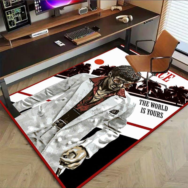 1 шт. Коврик для офисного кресла Scarface, Мягкий, Удобный, Всесезонный, Идеально подходит для дома, спальни или офисного декора, Идеальный подарок для