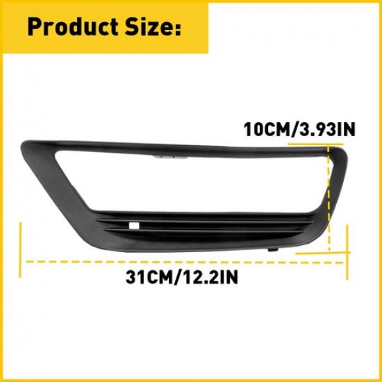 Driver & Passenger Side Fog Light Cover For 2013-2015 Honda Accord W/ Fog Light