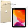 Case + 2 Tempered Glasses - Phonillico - iPad 9/8/7 - Shockproof - Transparent Silicone - 10.2 Inches