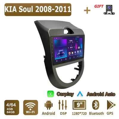 Android Carplay автомобильное радио для KIA Soul 2008-2011 мультимедийный проигрыватель головное устройство стерео GPS навигация BT WIFI 4+64 ГБ