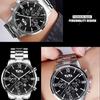 VA VA VOOM 2022 New Fashion Mens Watches with Stainless Steel Top Brand Luxury Sports Chronograph Quartz Watch Men Relogio Masculino