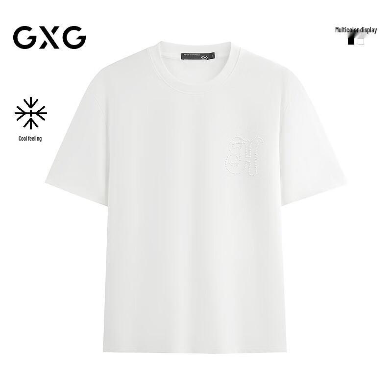 Мужская охлаждающая футболка GXG с принтом букв, свободного кроя, с круглым вырезом