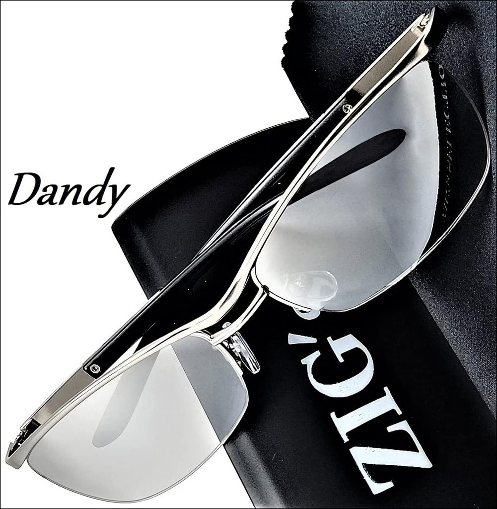 Можно использовать днем и ночью, матовый серебристый, полузеркальный, для улицы [ZIGs], ночь, 24-часовая защита, оправа, цвет, коричневый, солнцезащитные очки, мужские, повседневные,