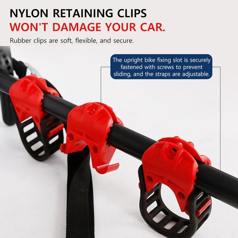 3 Bike Trunk Mount Bicycle Rack Carrier 50KG Load Fits Most Cars SUVs Sedans Hatchbacks Folding Heavy Duty Rear Carrier