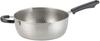 Yoshikawa Yukihira, изготовленный в совместимых с IH газовых нержавеющих двухсторонних носиках кастрюля SJ3415, одноручная кастрюля, 24 см, 3,8 л, Япония, огонь, Ajiichi, сталь,