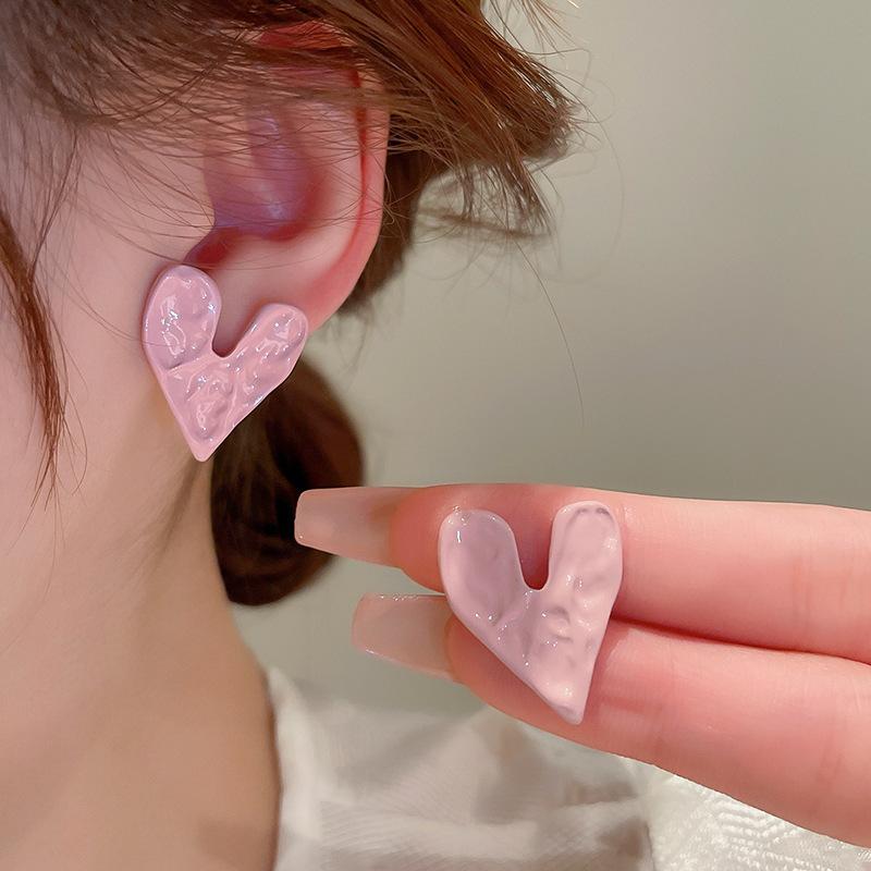 Серьги с розовыми цветами в форме сердца и кошачьим глазом, модные серьги, высококачественные серьги