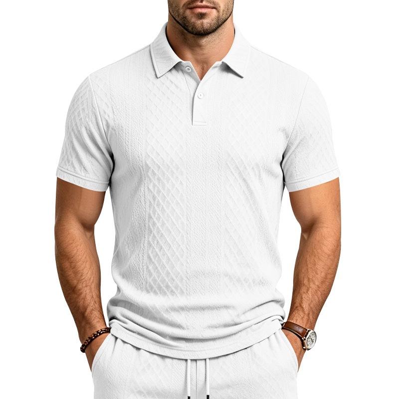 Men Summer Loose Casual Short Sleeve Polo Shirt