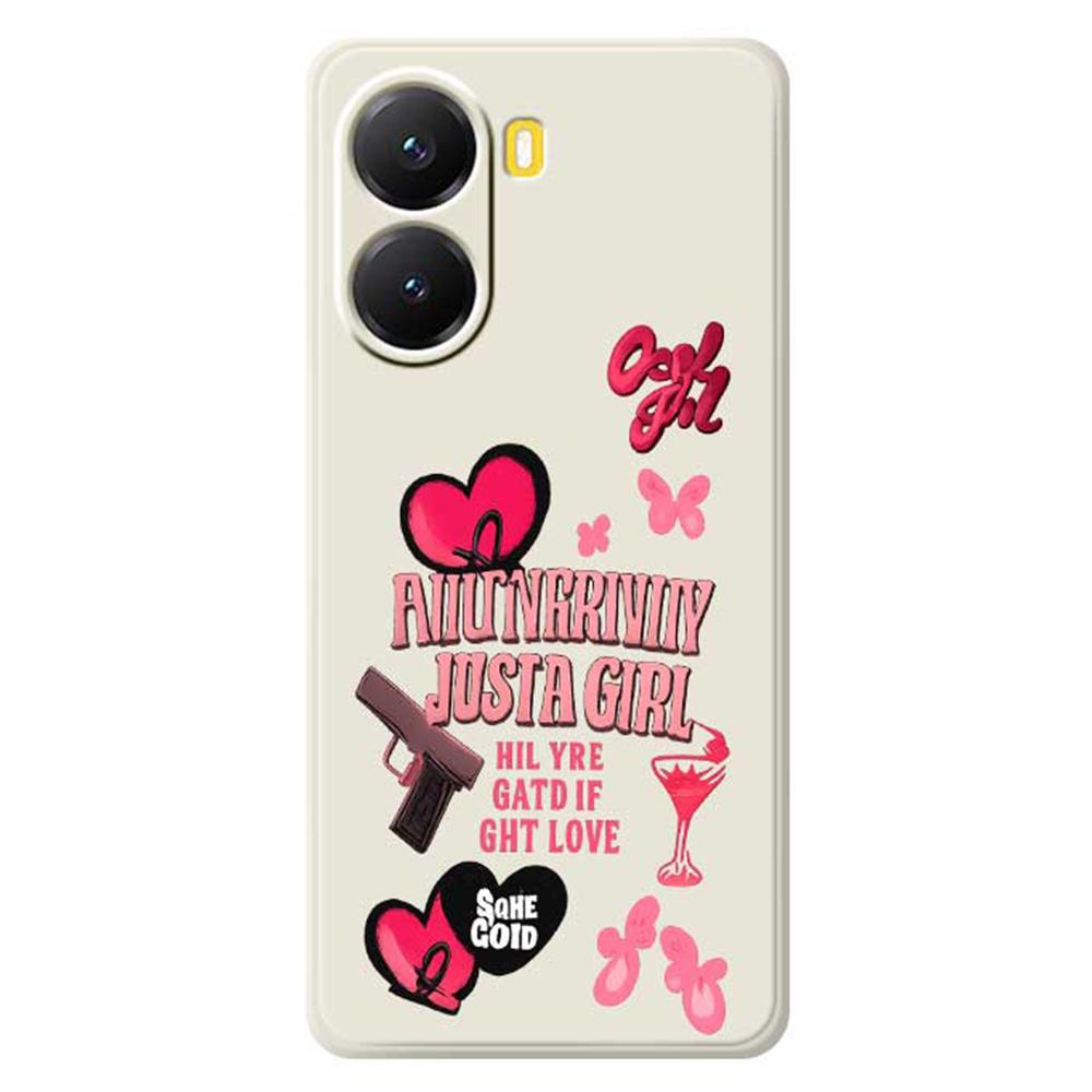 For Xiaomi Redmi Turbo 4 5G/Poco X7 Pro 5G Case Pink Elements Pattern Printing Straight Edge TPU Phone Back Cover