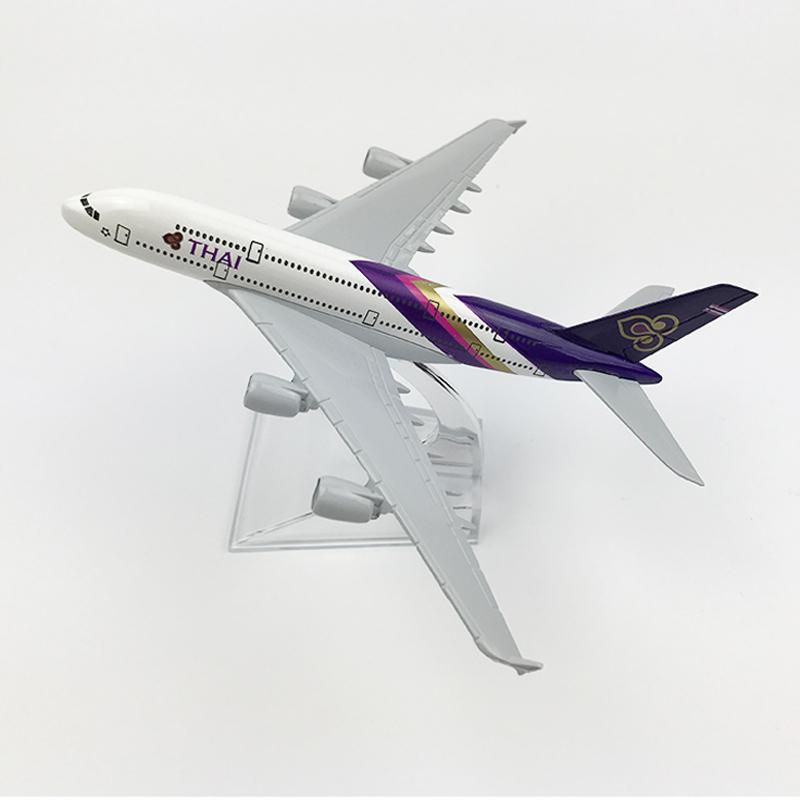 Масштаб 1/400 16 см Thai Airways Airbus A380 Airways Модель самолета Самолет Литой металл Самолеты