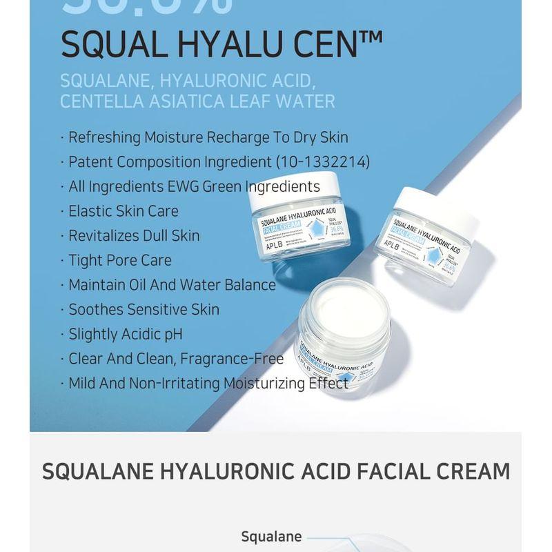 APLB - Squalane Hyaluronic Acid Facial Cream