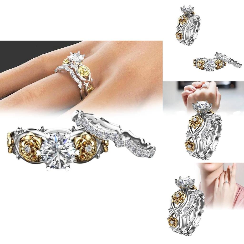 Elegant Rose Gold Floral Rings For Women Modern Metal Jewelry Available In All Sizes