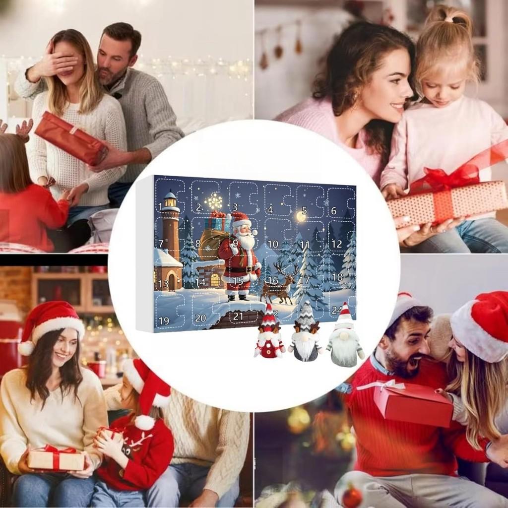 Очаровательный Рождественский Гном Обратный Отсчет Адвент-Календарь Слепая Коробка Набор Игрушек Для