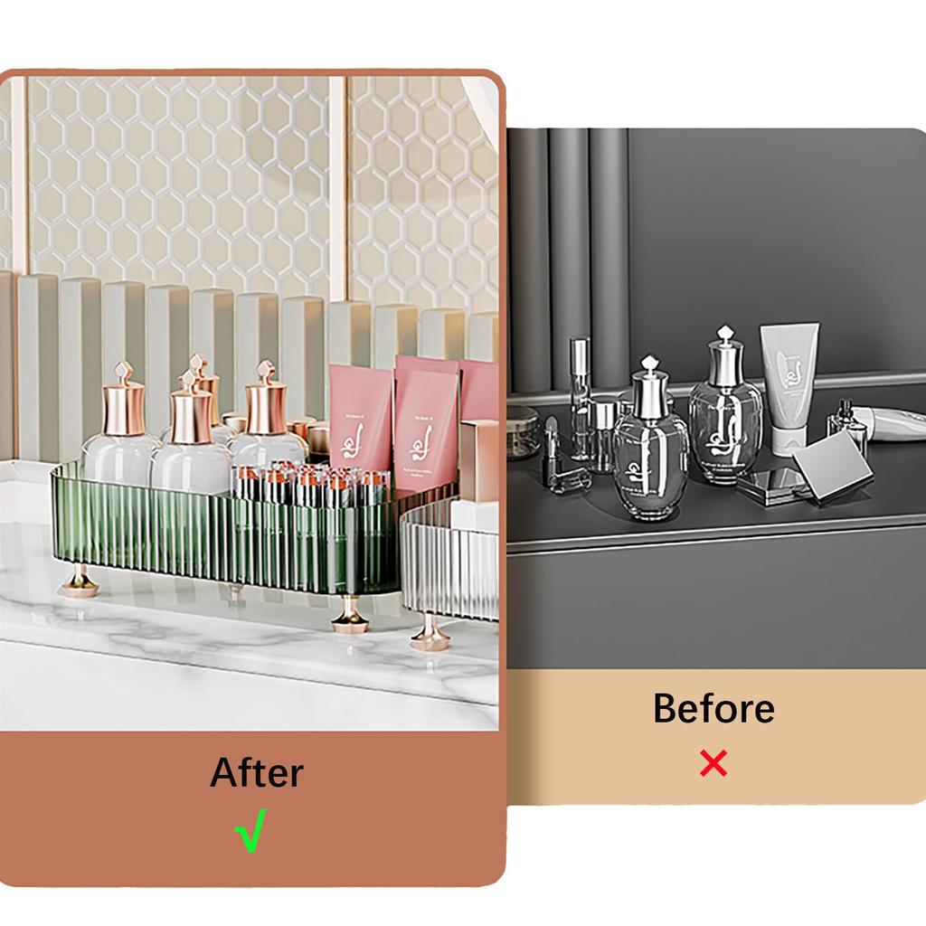 Настольный ящик для хранения, прозрачный поднос для духов, органайзер для макияжа для столешницы в ванной комнате, органайзер для комода, флакон для лосьона, косметика