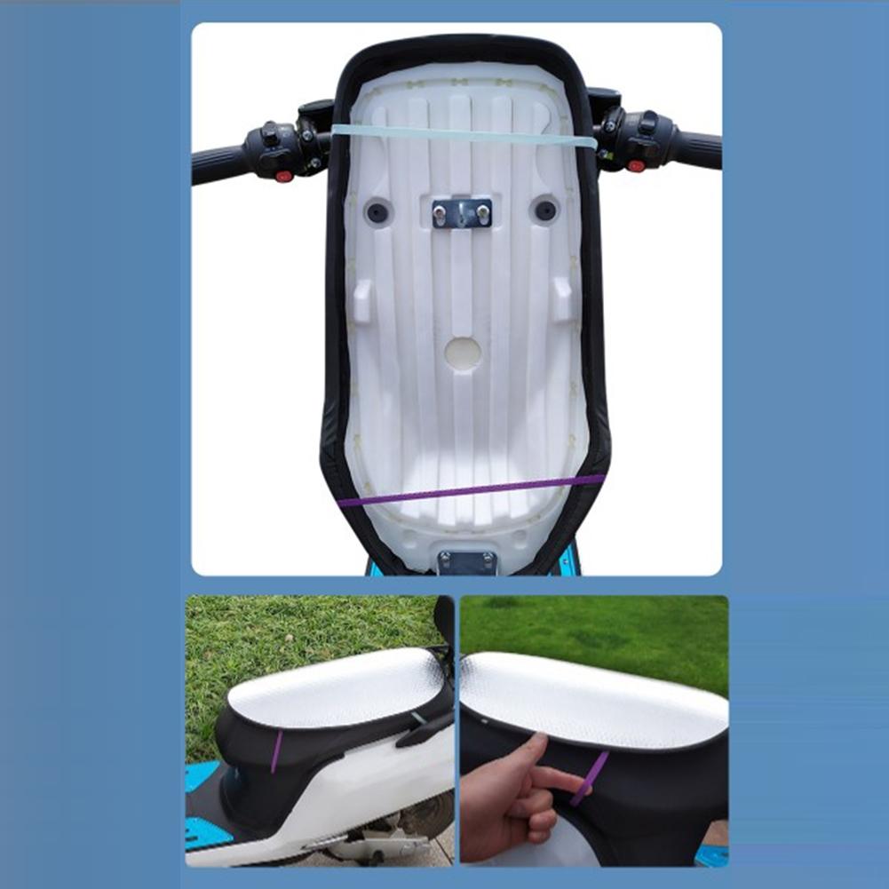 Алюминиевая пленочная накидка на сиденье Легко установить Накидка на сиденье мотоцикла Серебристая