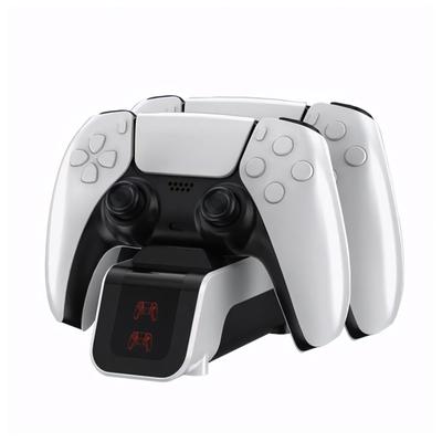 Iishop PS5 Зарядка Совместима с DualSense Заряжает два контроллера Просто поместите контроллеры на зарядный USB и 07721 Подставку, Контроллеры,