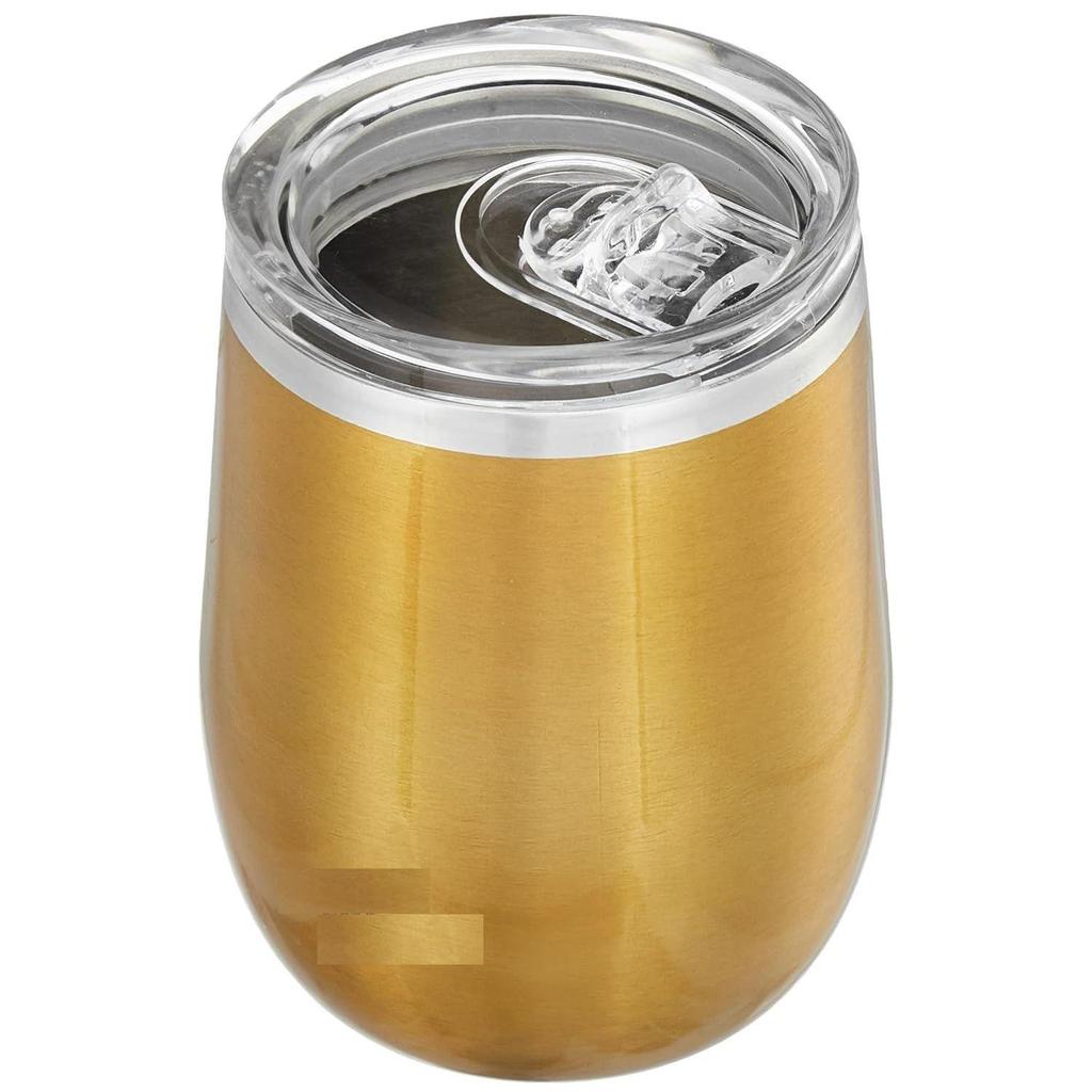 Кружка-тамблер из нержавеющей стали | Кофейная кружка | Двойные стенки, непротекающая кружка-сиппер с крышкой для горячих и холодных напитков | Одобрено BIS | 300 мл (Золотая отделка)
