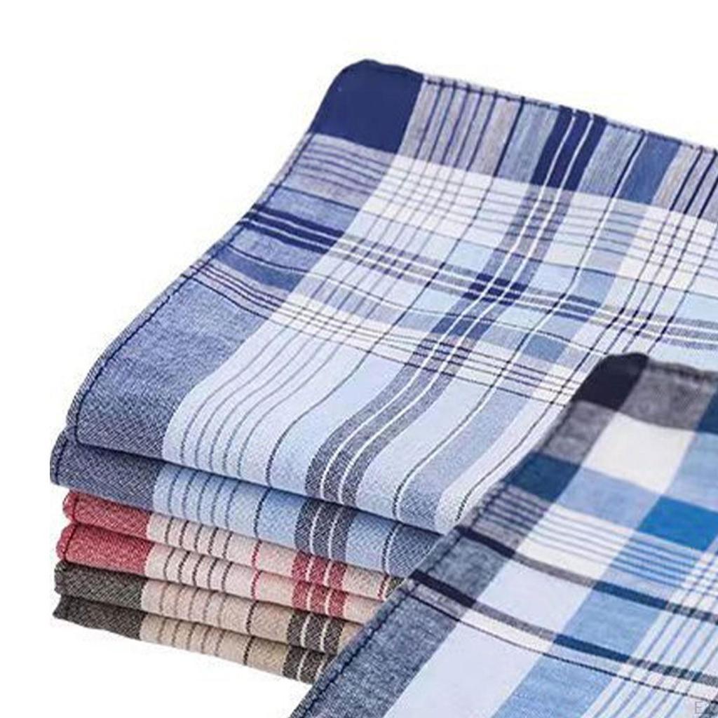 12Pcs Cotton Men's Handkerchiefs Assorted Color for Business Formal Grandfathers