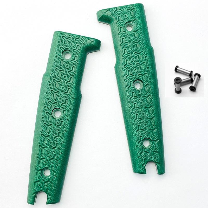 1 Pair Composite G10 Knife Handle Patch Material DIY Manual Knife Handle Material Accessories with Screws Finished Knife Handle