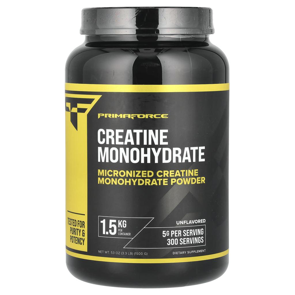 Creatine Monohydrate, Unflavored, 1,500G (3.3Lb)