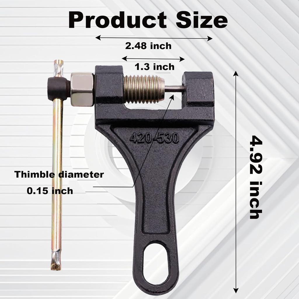 Chain Breaker #420-530, Heavy Duty Chain Breaker Riveting Tool, Chain Removal Pin Link Splitter Motorcycle Accessories Fit for Bike Bicycle ATV Dirt
