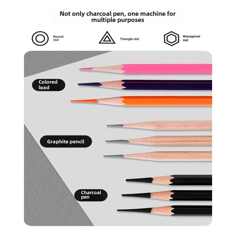 Автоматическая точилка для карандашей Tenwin Ms5301 Регулируемая электрическая роликовая точилка для эскизов, грифели для угольных карандашей