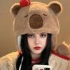 Утолщенная Шнуровка Лоли Шляпа Японская Кожаная Теплая Защита Ушей Плюшевая Шляпа Корейский Стиль Милая Шляпа Ведьмы Девочки Женская