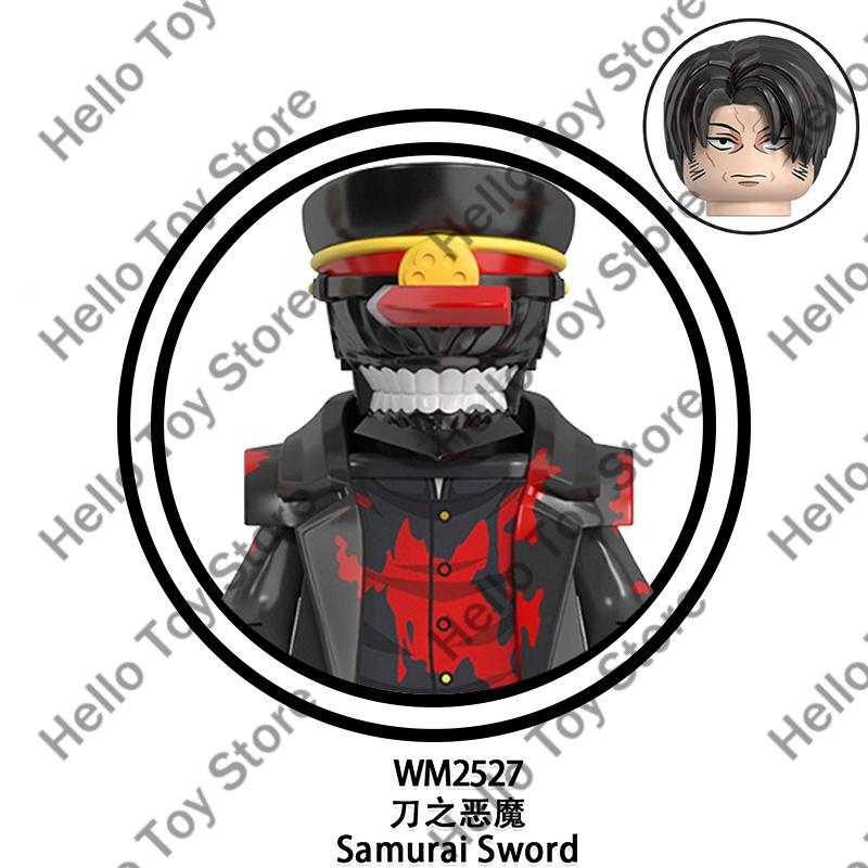 Классическое Аниме Человек-Бензопила Блоки Мини Экшн Фигурки Дэнджи Почита Строительные Блоки Куклы Демон Бензопила Модель Детские Игрушки Подарки