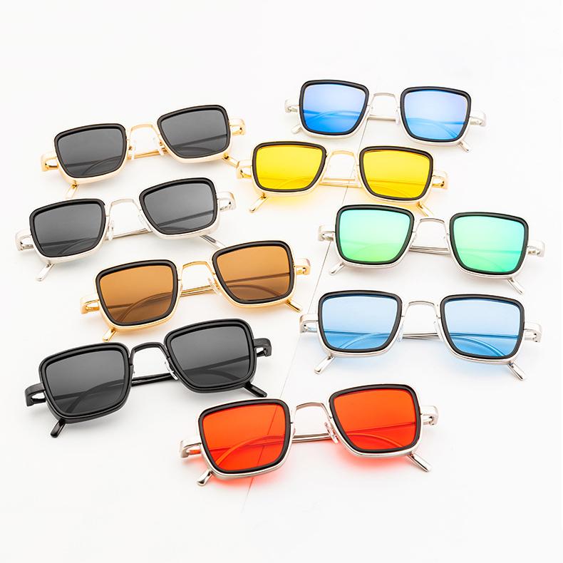 Очки Очки UV400 Стимпанк Солнцезащитные очки Унисекс Квадратные Женские Мужские Винтажные Аксессуары