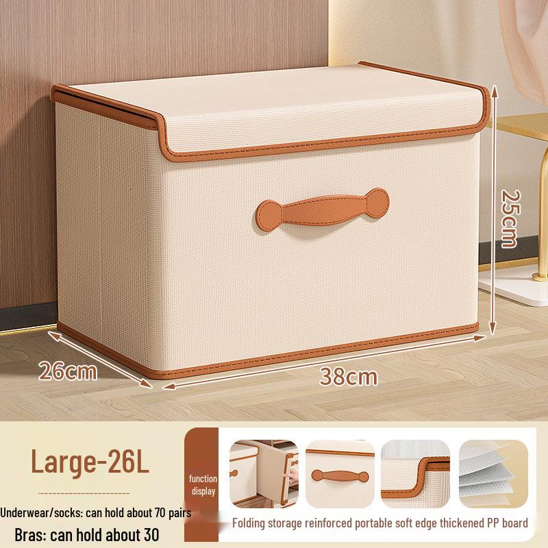 Home Wardrobe Storage Box with Lid for Clothes, Quilts, and Underwear