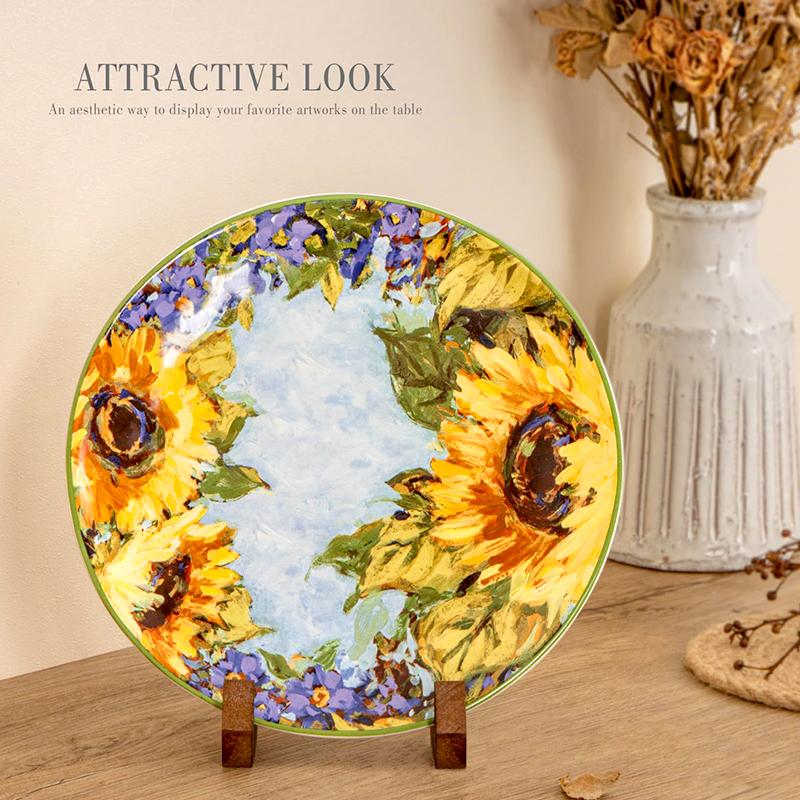 Деревянная подставка для тарелок в деревенском стиле, винтажная настольная подставка для кулинарных книг, подставка для мольбертов, настольная подставка для фоторамки, деревянная стойка для демонстрации