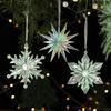 Snowflake Elk Xmas Tree Hanging Pendants Transparent Acrylic New Year Ornaments Merry Christmas Decorations Navidad 2025