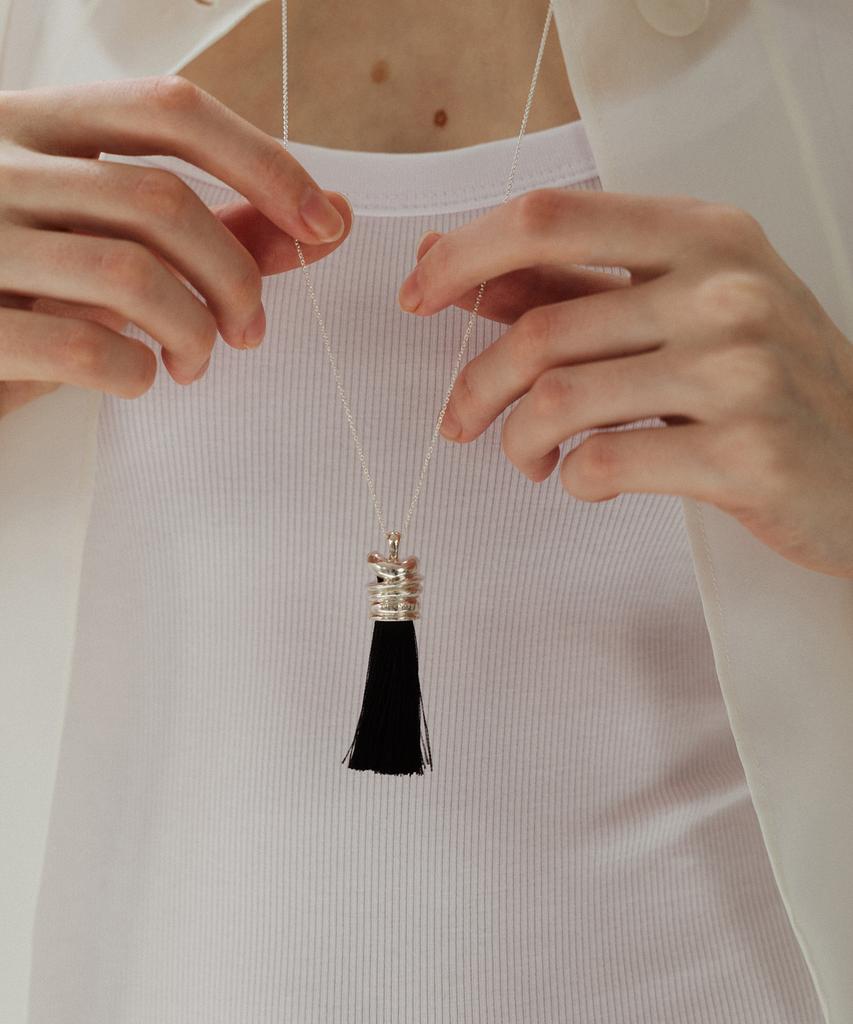 Tierno N.027/Tassel Necklace_Black