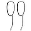 2 Pcs Set Motorcycle Black L Bar & R Bar Retro Side Rearview Mirror 10mm