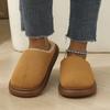 Winter Warm Cotton Slippers Women Men Home Shoes Simple Non-slip Indoor Slides Corduroy Couple Slipper Female Shoes