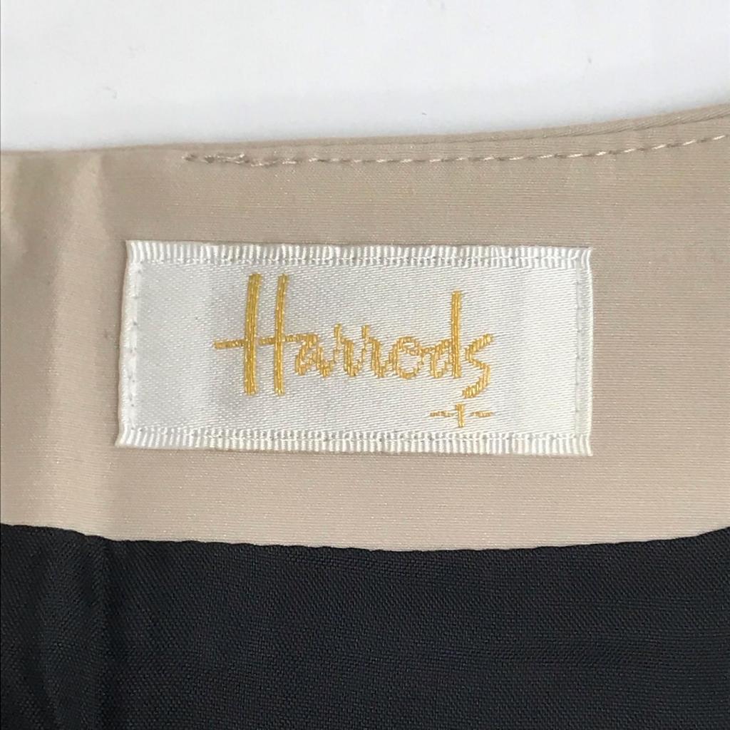 Harrods Женское платье без рукавов S Черное Бежевое Длины до колена(ИСПОЛЬЗОВАЛ)