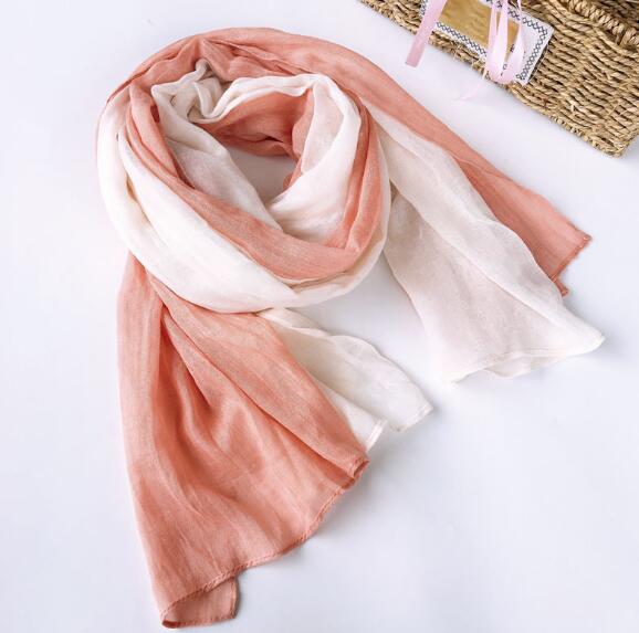 New Linen And Cotton Scarf Long Color Patch Scarf Shawl Autumn Winter Warm Artistic Woman Scarf 79x190cm