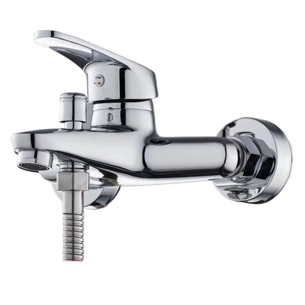 Медь Цинк Цинковый сплав Тройной смеситель для ванны Переключатель Тройной смеситель горячей и холодной воды Кран для ванной комнаты Душ