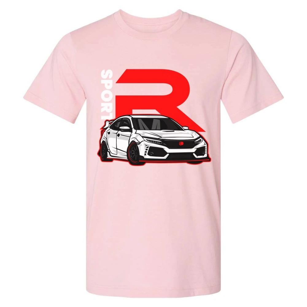 Мужская и женская футболка Honda Honda Civic Type R Летняя Ретро Мотоциклетная Футболка Гонки С коротким рукавом Весна Велоспорт Внедорожник Топ