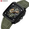 CURREN Business Quartz Watch For Men Original Chronograph Silica Gel Wristwatch Waterproof Luminous Calendar Luxury Man Watches