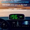 1 шт. Автомобильный спидометр Солнечный Head Up Display GPS Цифровой Интеллектуальный Светочувствительный HUD Дисплей скорости Цифровая Авто Электроника