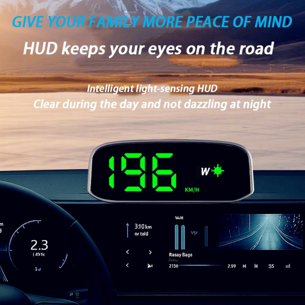 1 шт. Автомобильный спидометр Солнечный Head Up Display GPS Цифровой Интеллектуальный Светочувствительный HUD Дисплей скорости Цифровая Авто Электроника