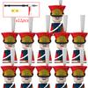 11pcs MOC WW2 Military Napoleonic Wars Building Blocks Weapon Netherlands Army Soldier Medieval Sword Cannon Accessories Kid's Gift