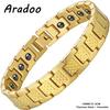 ARADOO Titanium Steel Men's Bracelet Crocodile-Pattern Link Chain Premium Business Jewelry Gift